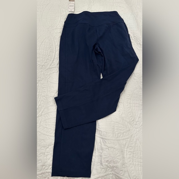STRAIGHT LEG 7/8 PONTE PANT, Side panel pockets
Contour waistband, Navy Blue, - Picture 4 of 4